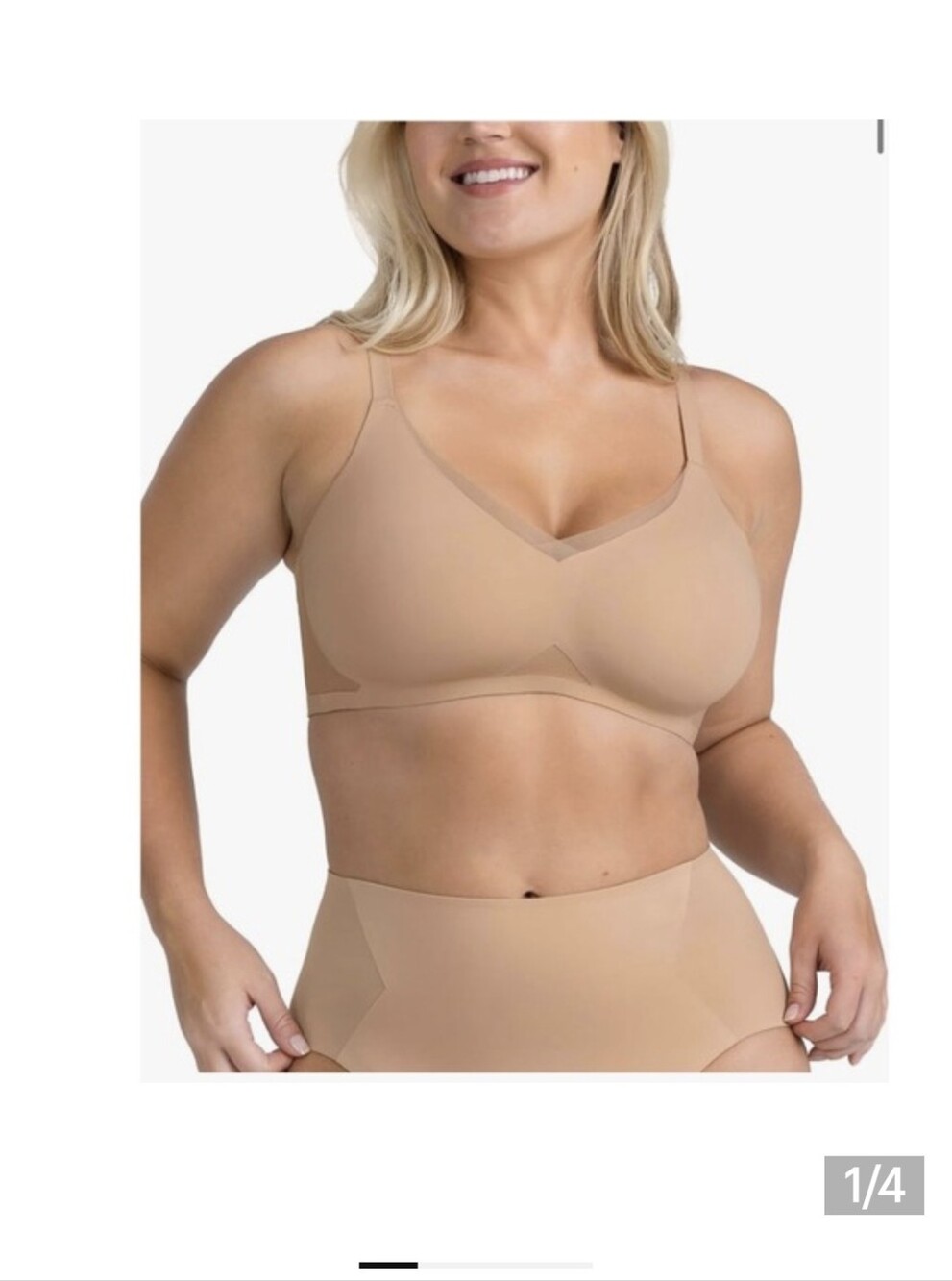 Honeylove Crossover Seamless Nude Wireless Comfort Bra